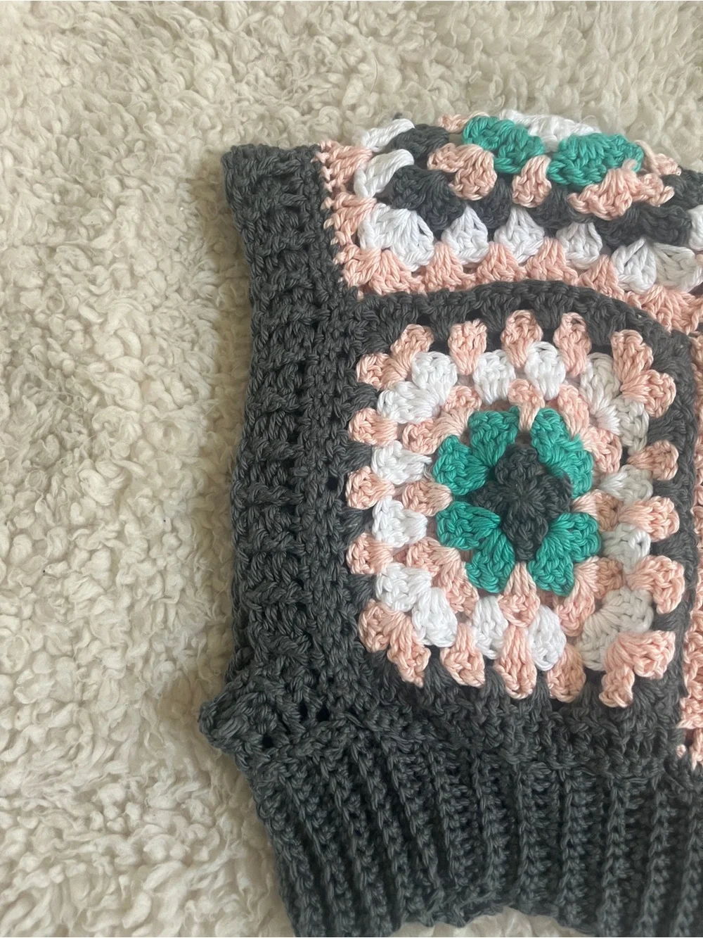 Crochet Granny Square Balaclava Hood